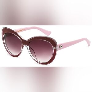Giselle Cat Eye Collection Maroon Retro Sunglasses
